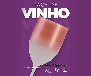 Taça de Vinho personalizado da Plastix